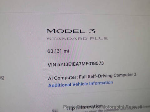 2021 Tesla Model 3 Standard Range Plus