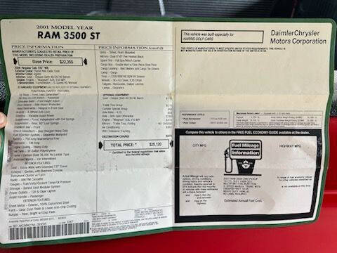2001 Dodge Ram 3500