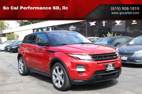 2015 Land Rover Range Rover Evoque for sale at So Cal Performance SD, llc in San Diego CA