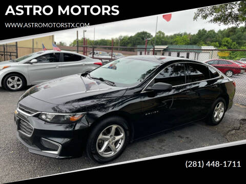 2017 Chevrolet Malibu for sale at ASTRO MOTORS in Houston TX