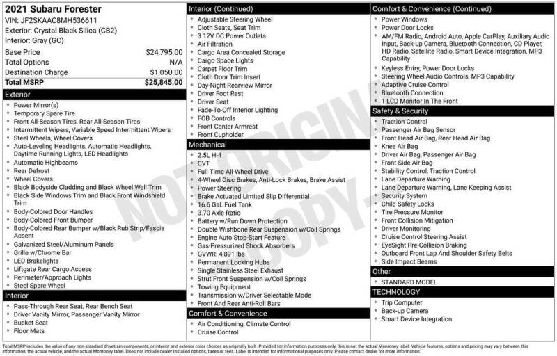 2021 Subaru Forester