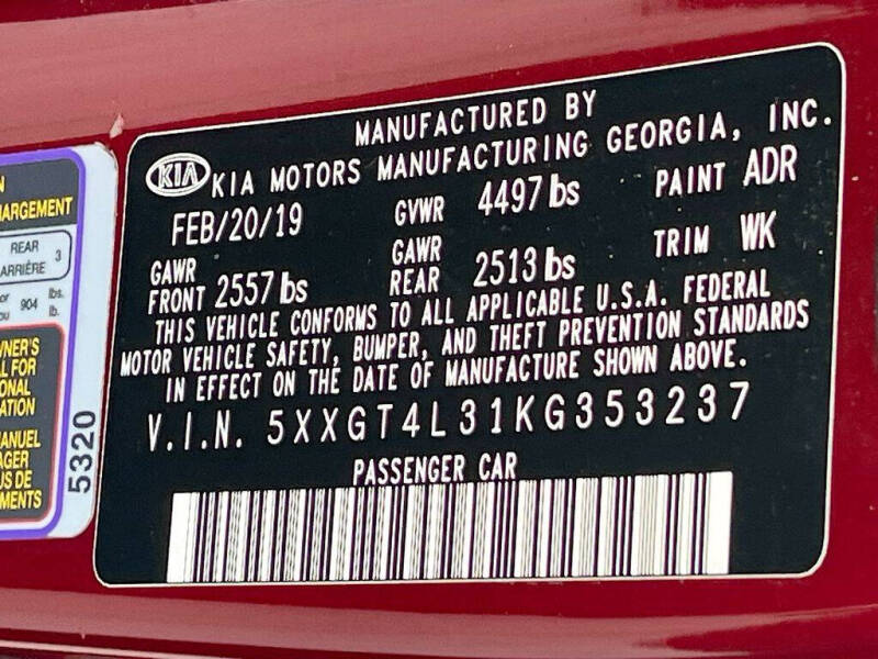 2019 Kia Optima S