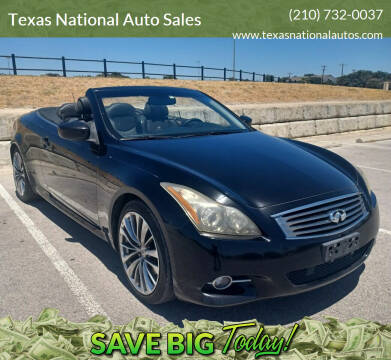 2011 Infiniti G37 Convertible for sale at Texas National Auto Sales in San Antonio TX