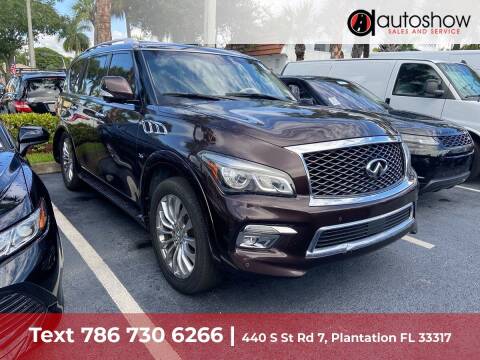 2015 Infiniti QX80 for sale at AUTOSHOW SALES & SERVICE in Plantation FL