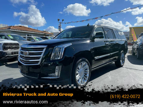 2018 Cadillac Escalade ESV for sale at Rivieras Truck and Auto Group in Chula Vista CA