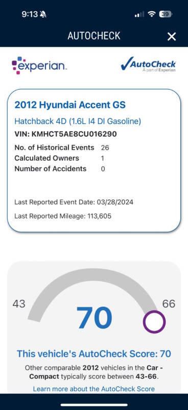 2012 Hyundai Accent GS