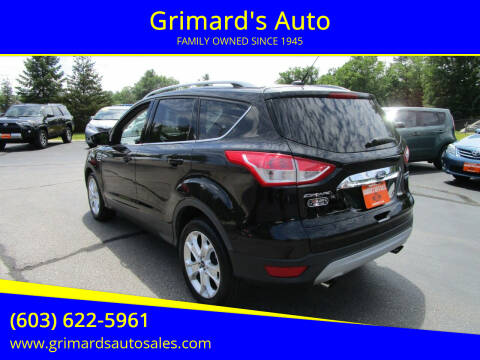 2016 Ford Escape for sale at Grimard's Auto in Hooksett NH