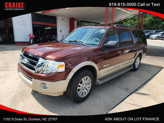 2008 Ford Expedition EL for sale at CRAIGE MOTOR CO in Durham NC