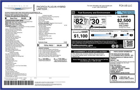 2023 Chrysler Pacifica Plug-In Hybrid Limited