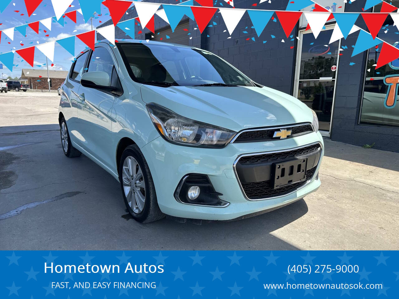 Teal (Turquoise) 2018 Chevrolet Spark 1LT FWD Hatchback Front-Wheel Drive Continuously Variable Transmission