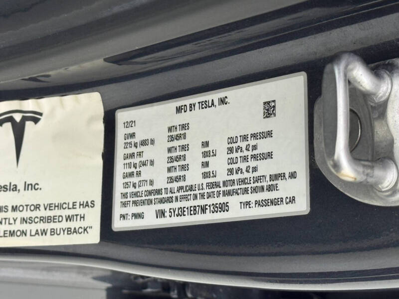 2022 Tesla Model 3 Long Range