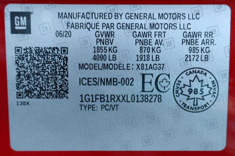 2020 Chevrolet Camaro