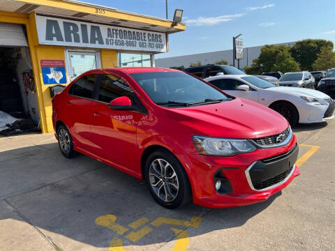 2018 Chevrolet Sonic for sale at Aria Affordable Cars LLC in Arlington TX