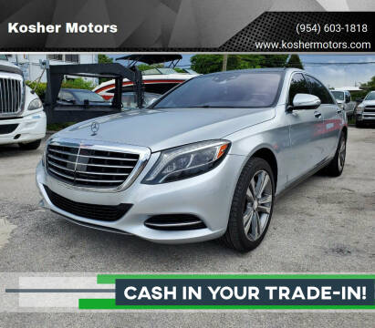 2016 Mercedes-Benz S-Class for sale at Kosher Motors in Hollywood FL
