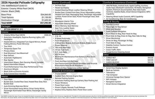 2026 Hyundai Palisade Calligraphy