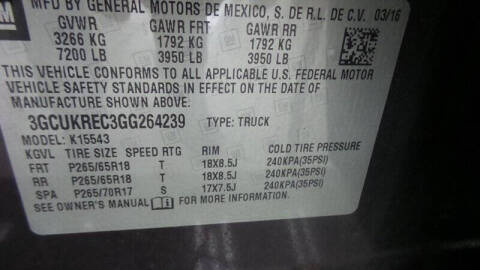2016 Chevrolet Silverado 1500