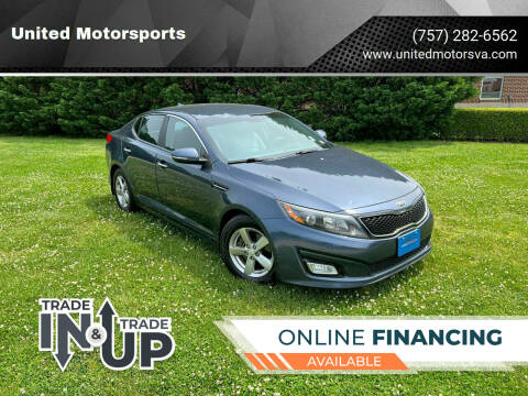 2015 Kia Optima for sale at United Motorsports in Virginia Beach VA
