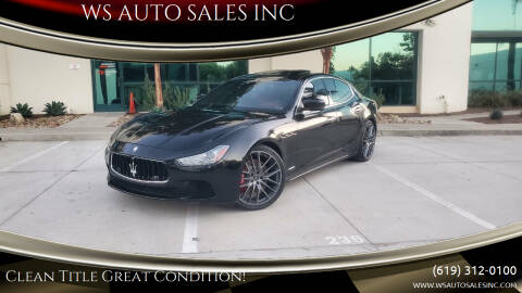 2014 Maserati Ghibli for sale at WS AUTO SALES INC in El Cajon CA