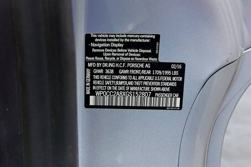 2016 Porsche Boxster Spyder