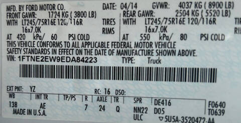 2014 Ford E-Series E-250