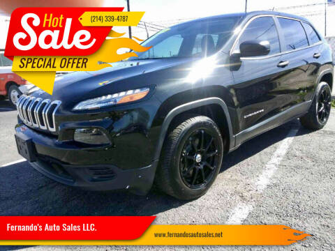 2014 Jeep Cherokee for sale at Fernando's Auto Sales LLC. in Dallas TX