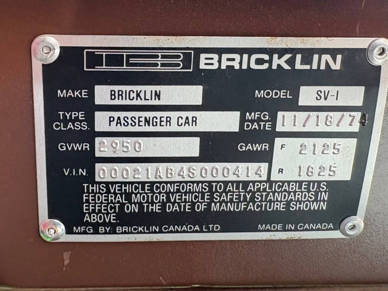 1974 Bricklin SV-1 36