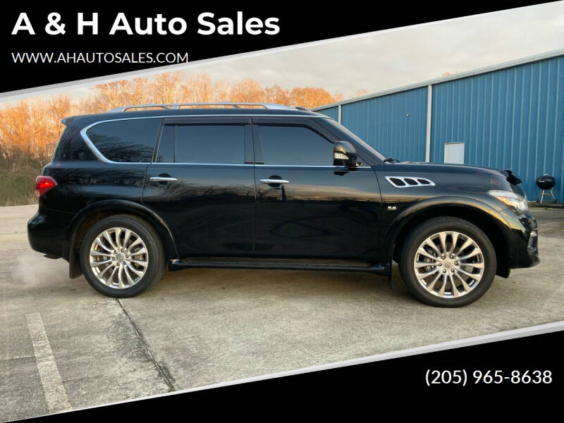 2015 Infiniti QX80 for sale at A & H Auto Sales in Clanton AL
