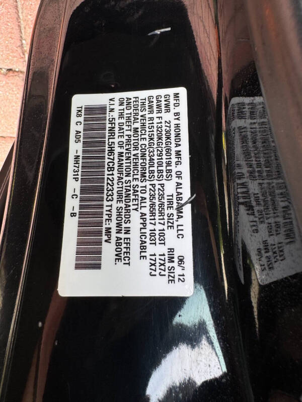 2012 Honda Odyssey EX-L
