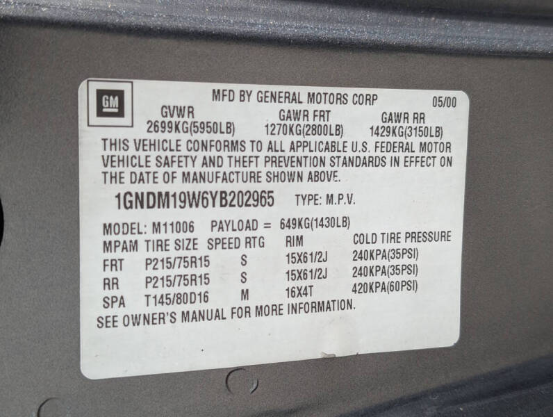 2000 Chevrolet Astro