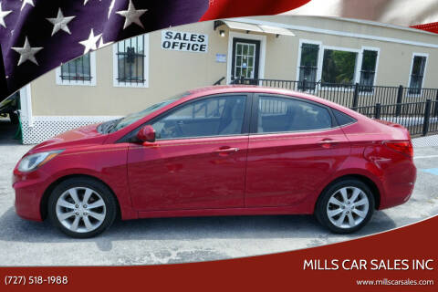 2012 Hyundai Accent for sale at MILLS CAR SALES INC in Clearwater FL
