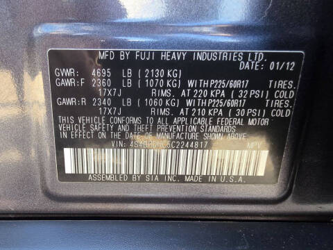 2012 Subaru Outback 3.6R Premium