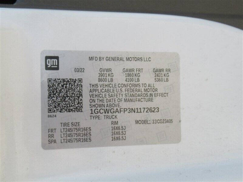 2022 Chevrolet Express 2500