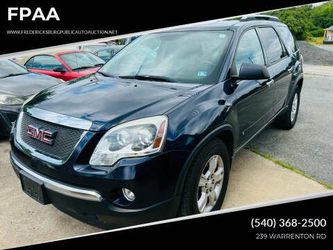 2009 GMC Acadia for sale at FPAA in Fredericksburg VA