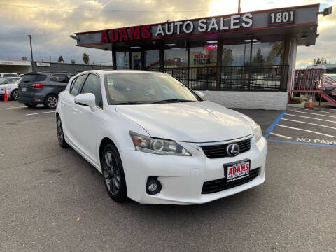 2013 Lexus CT 200h for sale at Adams Auto Sales CA in Sacramento CA