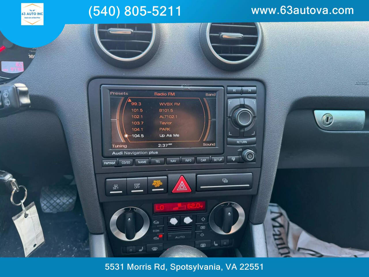 2008 Audi A3 for sale at 63 Auto Inc in Spotsylvania, VA