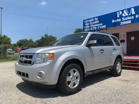 2012 Ford Escape for sale at P & A AUTO SALES in Houston TX