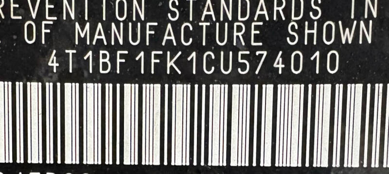 2012 Toyota Camry LE