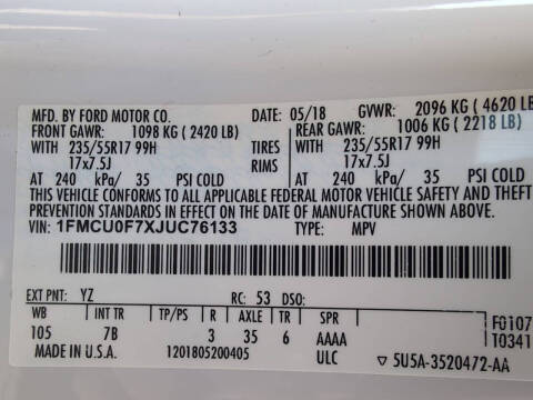 2018 Ford Escape S