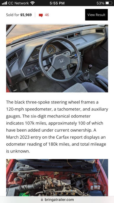 1986 Honda Civic CRX Si