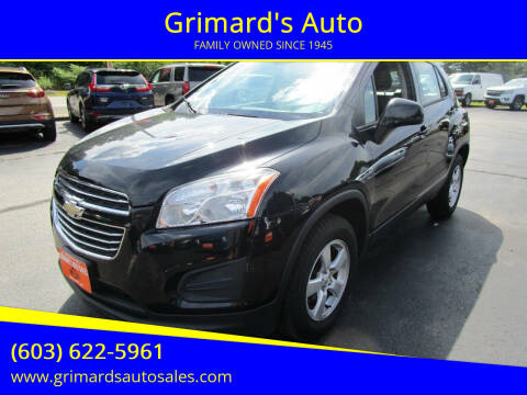 2016 Chevrolet Trax for sale at Grimard's Auto in Hooksett NH