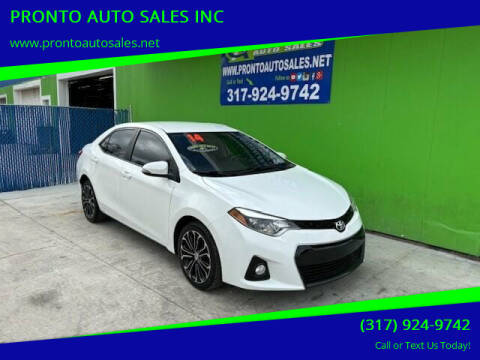 2014 Toyota Corolla for sale at PRONTO AUTO SALES INC in Indianapolis IN