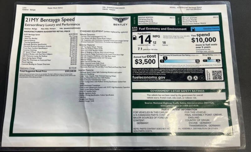 2021 Bentley Bentayga Speed