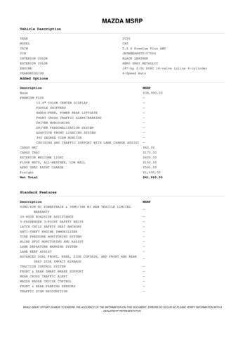 2026 Mazda CX-5 2.5 S Premium Plus