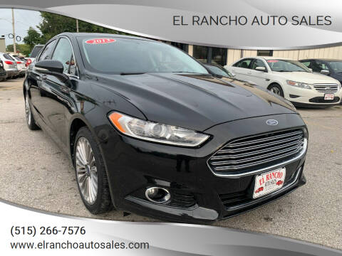 2013 Ford Fusion for sale at El Rancho Auto Sales in Des Moines IA