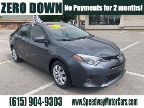 2016 Toyota Corolla for sale at Speedway Motors in Murfreesboro TN