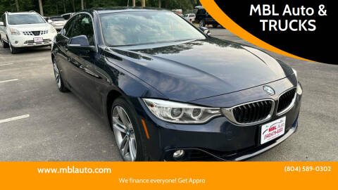 2016 BMW 4 Series for sale at MBL Auto & TRUCKS in Woodford VA