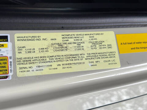 2020 Mercedes-Benz Sprinter 2500