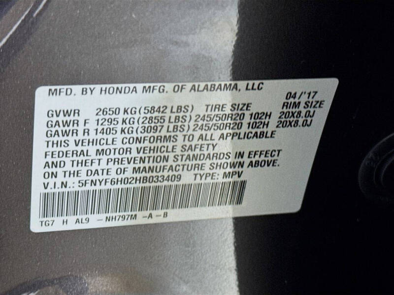 2017 Honda Pilot Elite