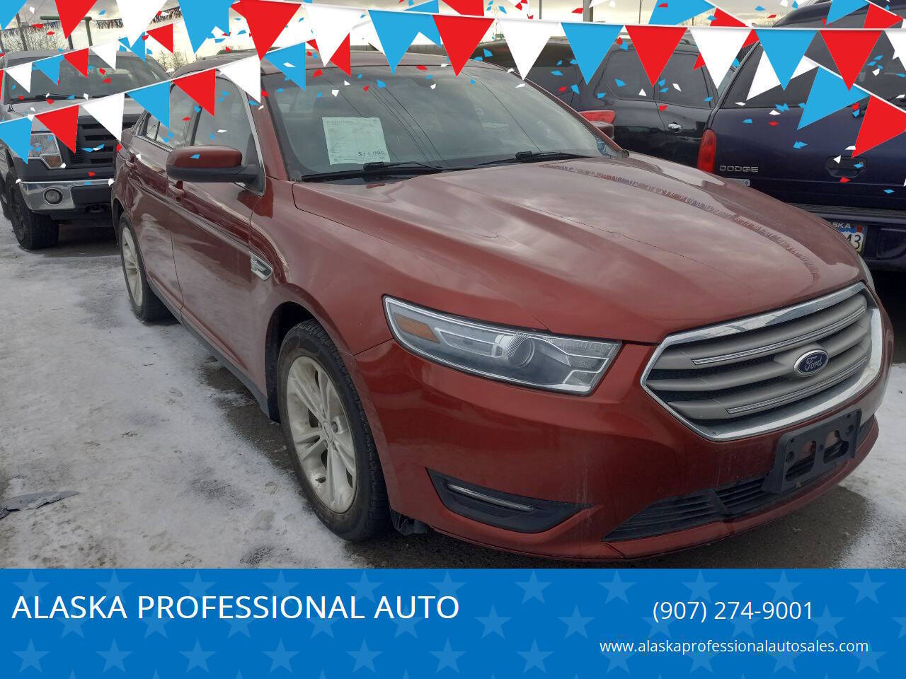 Red 2014 Ford Taurus SEL AWD SEL 4dr Sedan 1