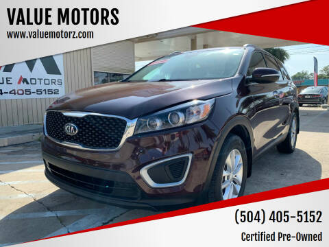 2017 Kia Sorento for sale at VALUE MOTORS in Kenner LA
